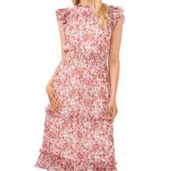 CeCe Dresses & Skirts - cece - smocked waist, flutter sleeve dress